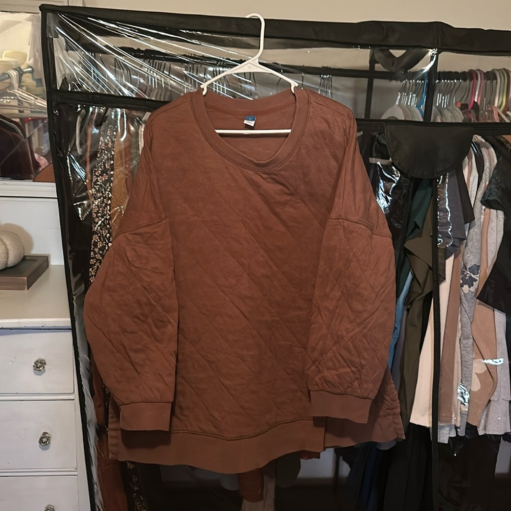 Old Navy rust oversized sweatshirt tunic XXL